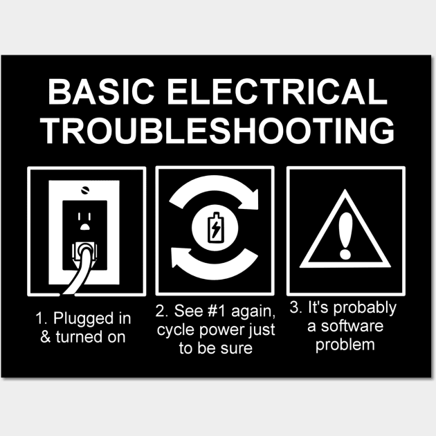 Basic Electrical Troubleshooting Wall Art by pimator24